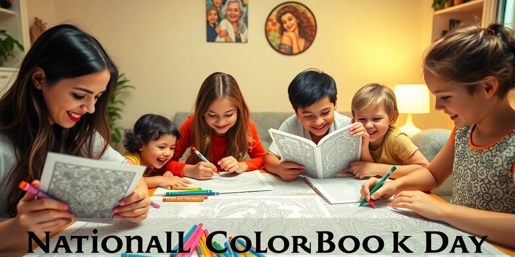 People coloring in books with colorful crayons and designs.