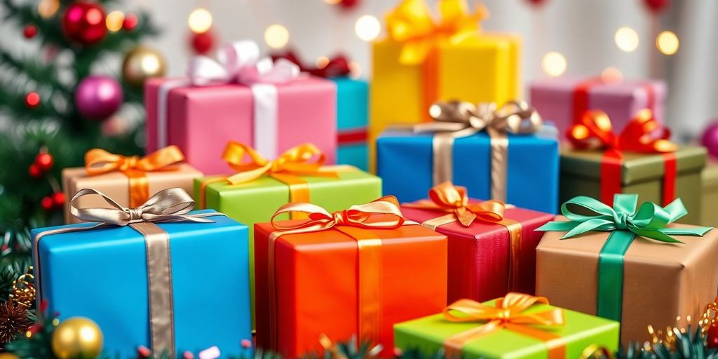 Vibrant gift boxes for colleagues' occasions.