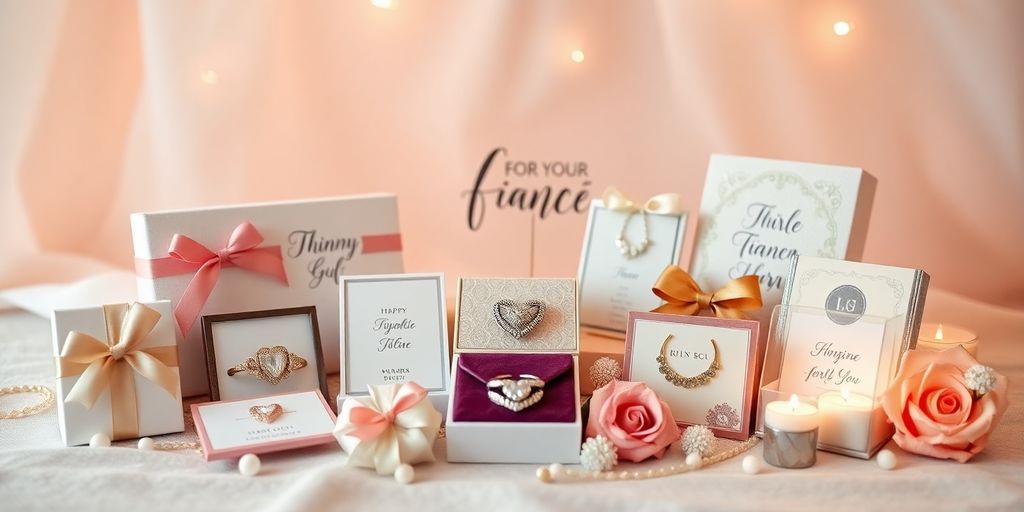 Unique gifts for fiancé in a romantic setting.